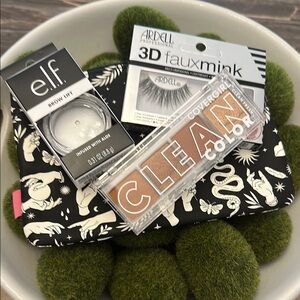 “Its All About The Eyes” Makeup Set with Black and White Pouch